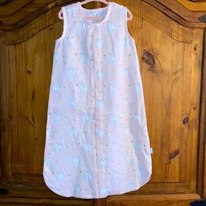 Mud Pie Muslim Sleep Sack with matching pouch and matching Unicorn knit hat